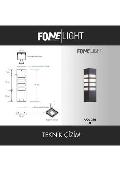FoneLight Vilorita 35 cm LED Bahçe Set Üstü Aydınlatma Antrasit Alüminyum IP65 Peyzaj Yürüyüş Yolu Bahçe Lambası 3000K