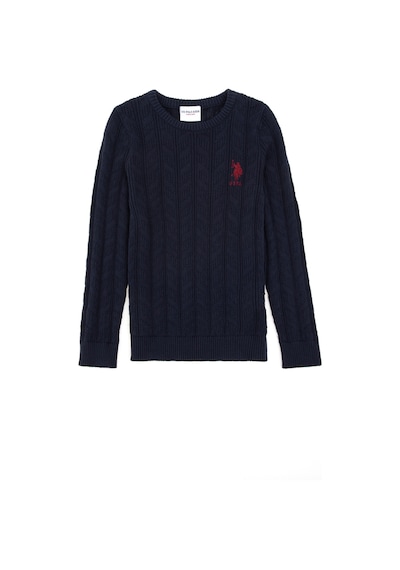 U.S. Polo Assn. Erkek Çocuk Lacivert Basic Bisiklet Yaka Kazak 50293551-VR033
