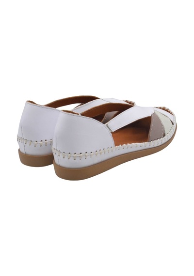 Kadın Comfort Deri Sandalet Beyaz 25033542y 25033542y