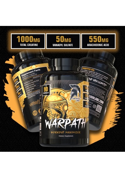 Centurion Labz Warpath Creatine Daa Aspartic Acid+vanadyl Sulf. 90 Kapsül