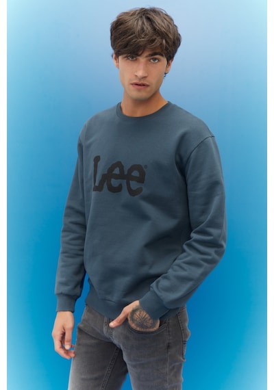 Lee Regular Fit Normal Kesim %100 Pamuk Sıfır Yaka Sweatshirt L80X003 Çok Renkli
