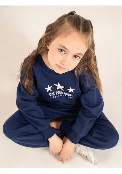 U.S. Polo Assn. Civil Girls 4-8 Yaş Eşofman Takımı - Lacivert