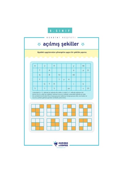 Curious&Genius Pat 6. Sınıf Bilişsel Beceriler Geliştirme Aktivite Seti