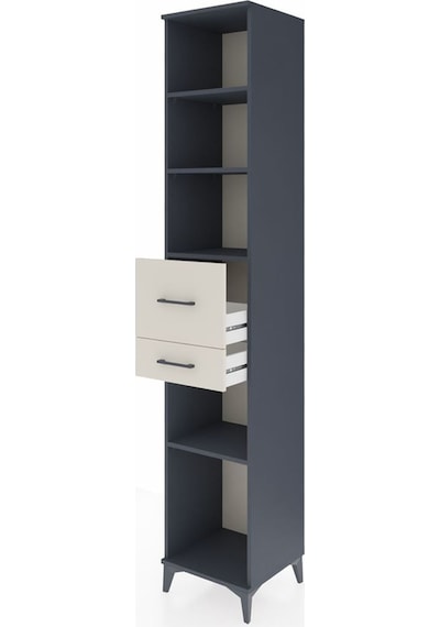 Hyperion Dolap 4 Raflı 2 Çekmeceli 44x44x243 Antrasit-aytaşı Antrasit