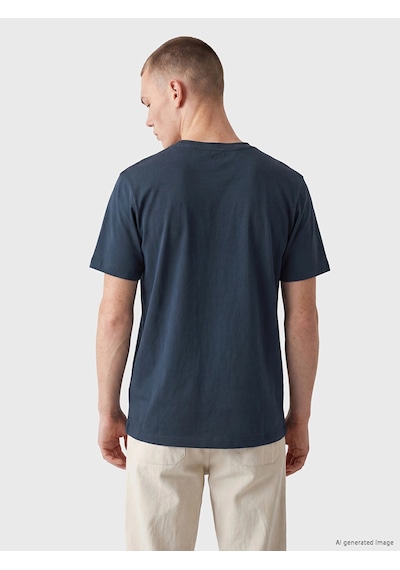 LC Waikiki Xsıde Lacivert %100 Pamuk Basic Tişört Navy