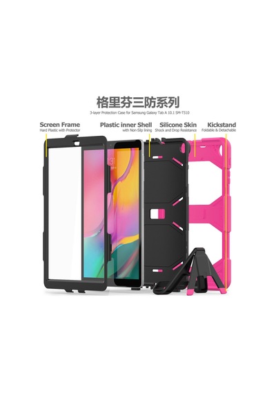 Galaxy T510 Tab A 10.1 Kılıf Griffin Tablet Kapak - Pembe Diğer