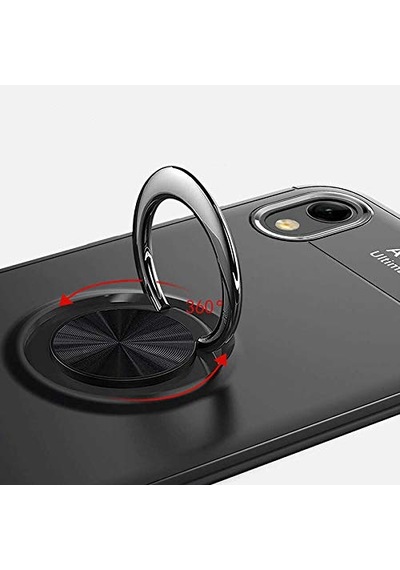 Huawei Y5 2019 Kılıf Siyah-siyah Draco Yüzüklü Silikon  Esnek İnce  Geliştirilmiş Dayanıklı Darbe Karş Diğer