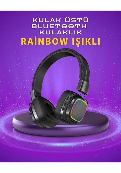 Ceylan Adam Renkli Işık Efektli Bluetooth 5.3 Müzik Kulaklığı