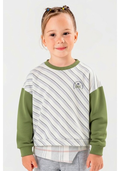 Xo Kids Kız Çocuk Sweatshirt 8-14 Yaş 37307 Haki