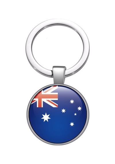Tamgacrafts Avustralya Australia Bayrağı Metal Anahtarlık Ülke Temalı Hediyelik Çok Renkli