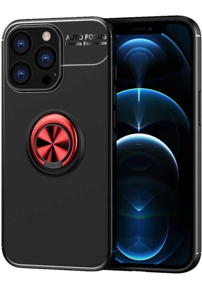 Apple Uyumlu iPhone 13 Pro Kılıf Zore Ravel Yüzüklü Silikon Kılıf