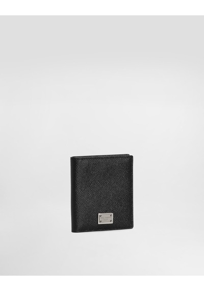 Dolce & Gabbana Dauphine Folding Cardholder Made Of Embossed Calfskin Siyah