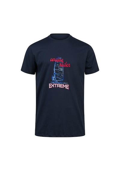 2as Alex Baskılı Erkek Sıfır Yaka T-shirt 042 Lacivert