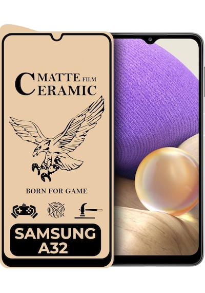 Samsung Uyumlu Galaxy A32 Ekran Koruyucu Mat Seramik Nano Ekran Koruyucu