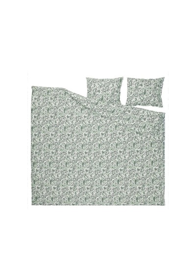 Ikea Rodgersıa Çift Kişilik Nevresim Takımı 220 X 240 Cm Beyaz - Yeşil