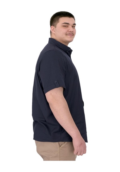 Mode Xl Büyük Beden Erkek Gabardin Gömlek Everyday Essentials U25602 Siyah Siyah