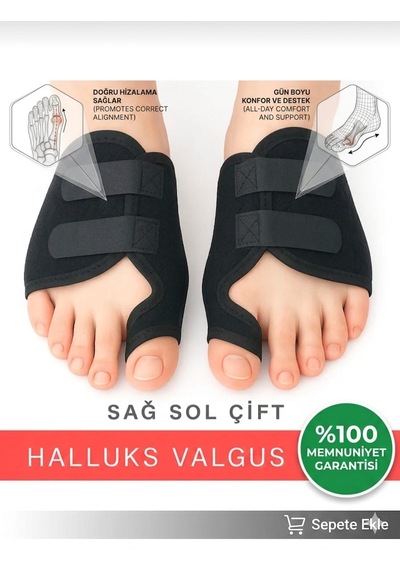 Medikal Halluks Valgus Gece Ateli Ayak Baş Parmak Bunyon Koruyucu 1 Çift Sağ Ve Sol
