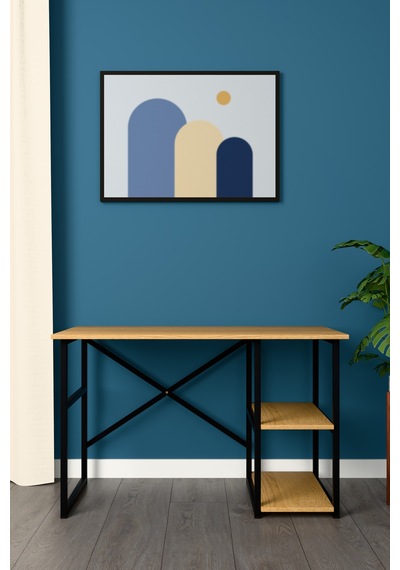 Modern Raflı Ders Çalışma Masası %100 Mdf Bilgisayar Masası Metalçm01 Karına Modern Raflı Ders Çalışma Masası %100 Mdf Bilgisayar Masası Metalçm01 Karına