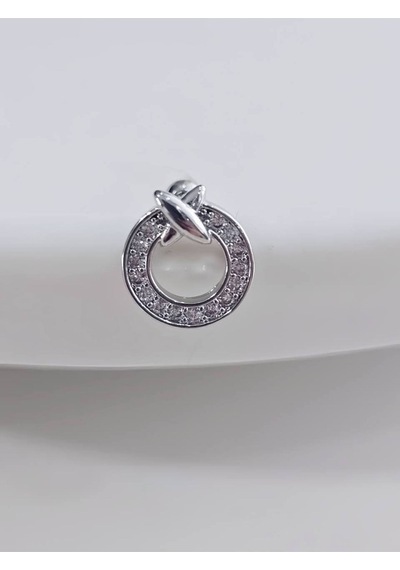 Halka X Artı Model Kıkırdak Piercing Tragus Helix Silver Gümüş Renk Küpe Silver