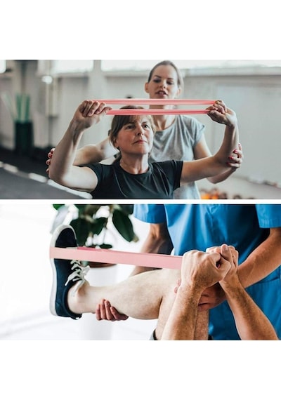 Ollevra 5li Egzersiz Direnç Bant Seti Pilates Crossfit Ekipmanları Çok Renkli