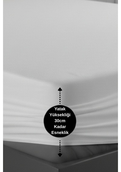 Micro Fitted Su Ve Sıvı Geçirmez Yatak Koruyucu Alez Çarşaf Full Kenar Lastikli Tek Çift Kişilik Beyaz