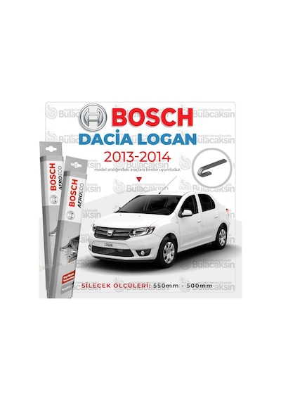 Dacia Logan 2 Muz Silecek Takımı 2013-2014 Bosch Aeroeco