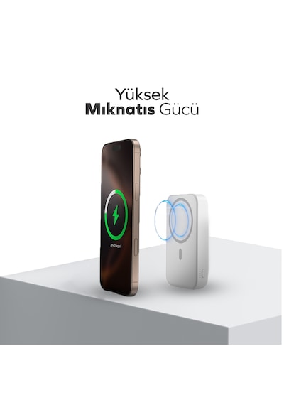 Woyax Ledli Makyaj Aynalı Powerbank 3000mah Taşınabilir Şarj Cihazı Apple Uyumlu iPhone Samsung Xiaomi Beyaz