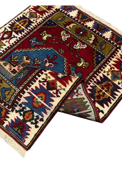 El Dokuma Sıfır Yahyalı Namazlık 77x120 Yün Kök Boya Seccade