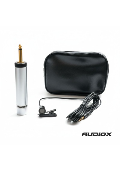 Audıox Yaka Mikrofonu 6.3 Mm Jak Girişli Klipsli Lavalier Mikrofon Mikser/amfi/karaoke Uyumlu Çantalı Set