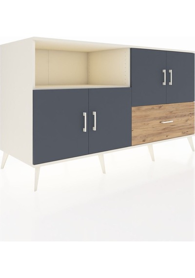 Kronos Konsol 4 Raflı Tek Çekmeceli 4 Kapaklı 176x59x99 Aytaşı-an Aytaşı-antrasit/çam Kronos Konsol 4 Raflı Tek Çekmeceli 4 Kapaklı 176x59x99 Aytaşı-an Aytaşı-antrasit/çam