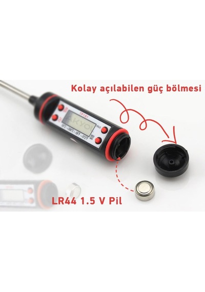 Dijital Lcd Gıda Yemek Termometresi Batırmalı Mutfak Termometresi N11.277