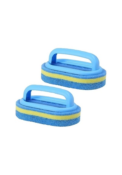 Ergonomik Saplı 2 Adet Temizlik Fırçası Seti Açık Ahşap