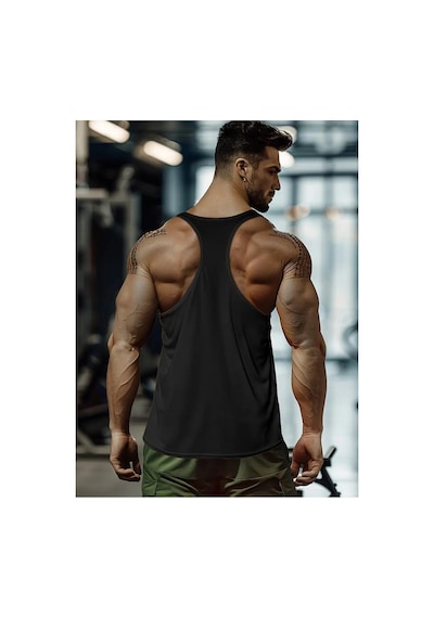 Tarzsokak Gym Tank Top Fitness Sporcu Atleti Gym13 Siyah