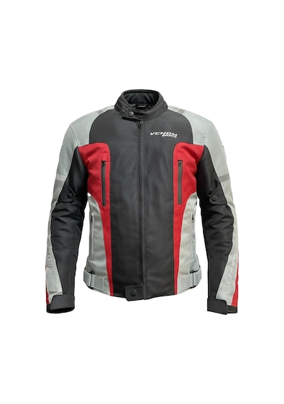 Venom Air Racing Motosiklet Montu 4 Mevsim Motorcu Touring Mont Siyah-açık Gri