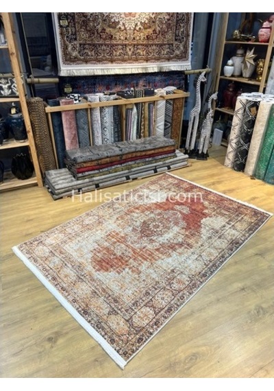 Salerno Çamaşır Makinesinde Yıkanabilir Kilim Halı Hs1005 Çok Renkli