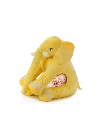 Uyku Arkadaşım Peluş Fil - Büyük Yumuşacık 75 Cm -sevgiliye Hediye Bej