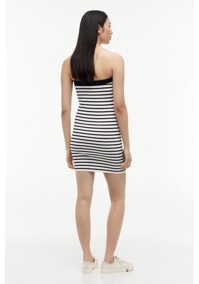 Tommy Hilfiger Tjw Breton Siyah-beyaz Mini Triko Elbise-16254