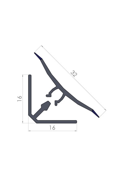 Süpürgelik Pvc Profil Iç Bükey 15X15 High Gloss Beyaz 1 Boy 4 Mt