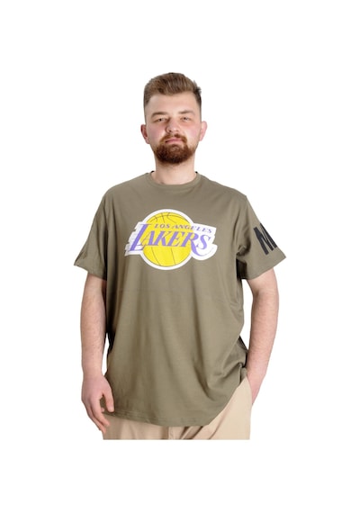 Mode Xl Büyük Beden Erkek T-Shirt Lakers 23156 Haki 001