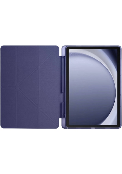 Ardemix Galaxy Tab A9 Kılıf Uyumlu Tri Folding Kalem Bölmeli Standlı Kılıf-mor Tablet Kılıfı