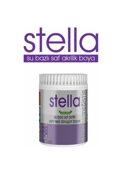 Stella Su Bazlı Saf Akrilik Boya Beyaz 500 Ml