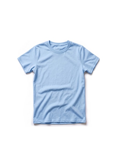 Öts Erkek Çocuk %100 Pamuk T-shirt Ribana Kapalı Yaka Çok Amaçlı Kullanım 7020 Mavi