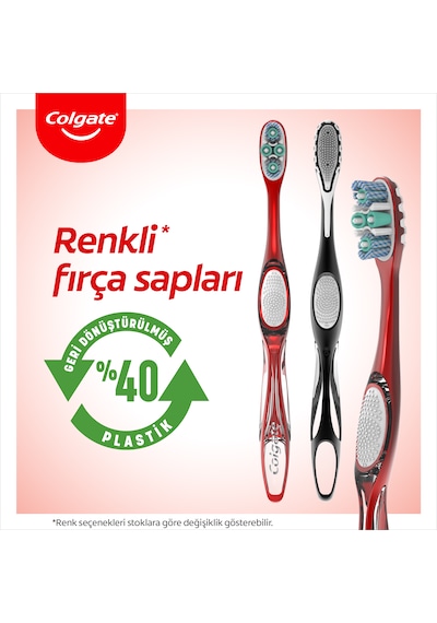 Colgate 360 Gelişmiş Optik Beyaz Yumuşak Beyazlatıcı Diş Fırçası 2'li + Fırça Kabı