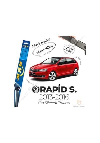 RBW Skoda Rapid Spaceback 2013 - 2016 Ön Muz Silecek Takım