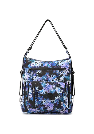 Smart Bags Büyük Boy Su Geçirmez Krınkıl Kumaş Hem Sırt Hem Omuz Çantası Mavi Printing