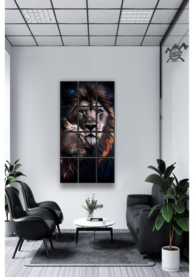 12 Parça Sevgili Aslan Çerçeve Görünümlü Mdf Tablo Duvar Süsü Hediyelik Eşya 45cm X 85cm Renkli - 602524267 Renkli 12 Parça Sevgili Aslan Çerçeve Görünümlü Mdf Tablo Duvar Süsü Hediyelik Eşya 45cm X 85cm Renkli - 602524267 Renkli