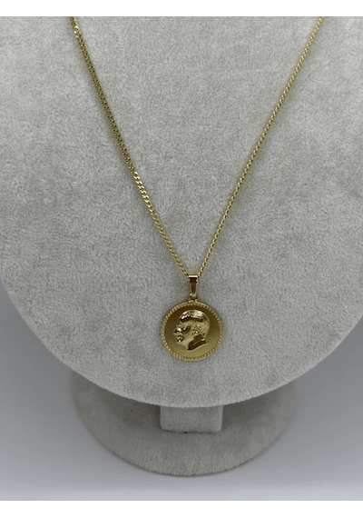 14 K Renginde Atatürk Kabartmalı Gold Kolye Gold