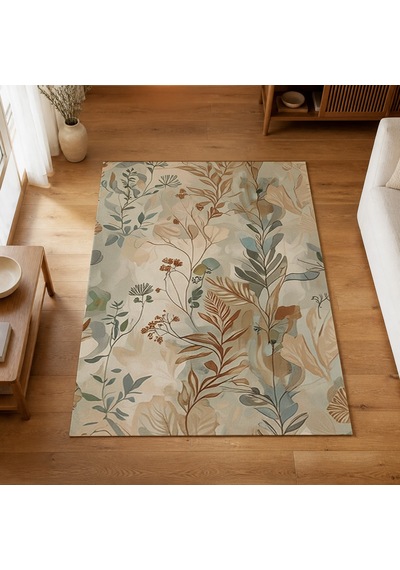 Kartela Halı Kora Halı Kaymaz Taban Makinede Yıkanabilir Halı - 60 X 90 Cm Çok Renkli