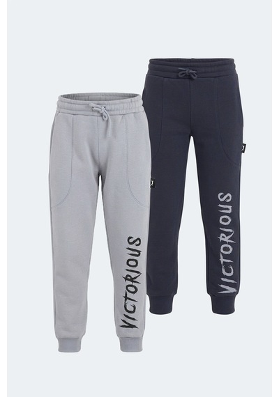 Slazenger Laney 2 Li Set Eşofman Altı Lacivert - Taş Gri