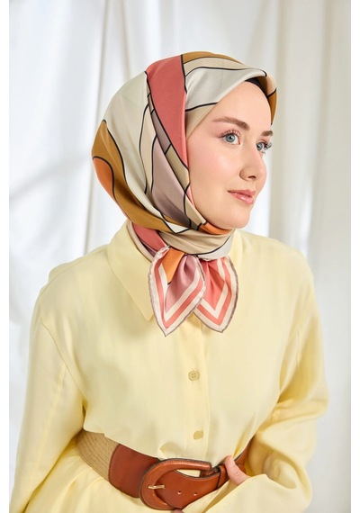 Silk Home %100 Twill İpek Eşarp S543 Vizon